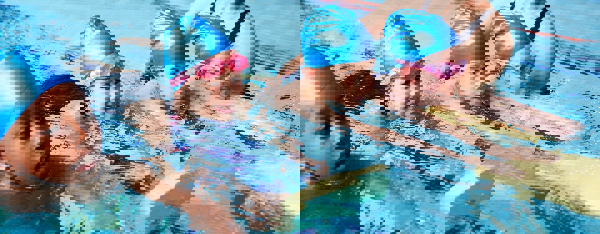 Plant mewn gwers nofio