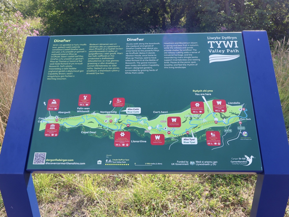 Map o'r llwybr