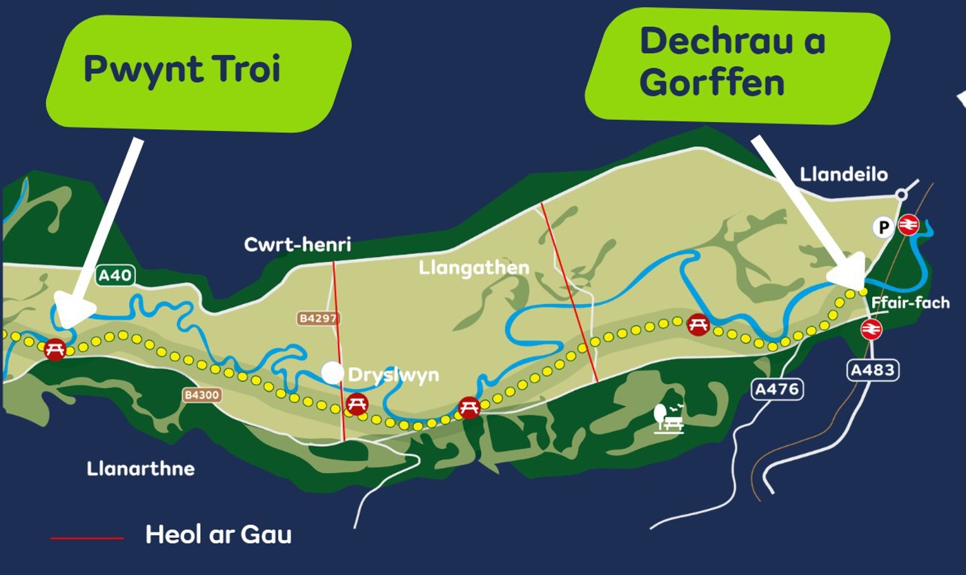 map y cwrs